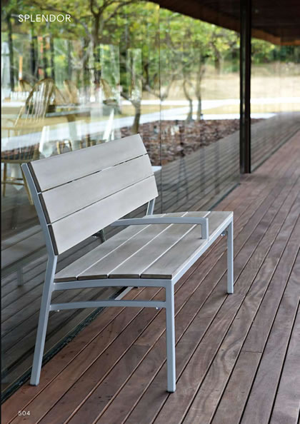 ポリウッドベンチ／センターアーム