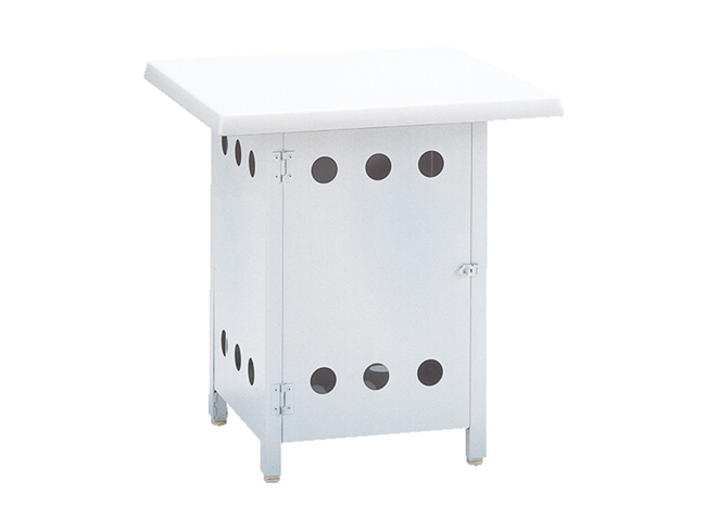 ボンベ収納サイドテーブルNBST-6×6 ホワイト