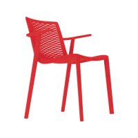 ネットカットアームチェア(カラー：レッド)